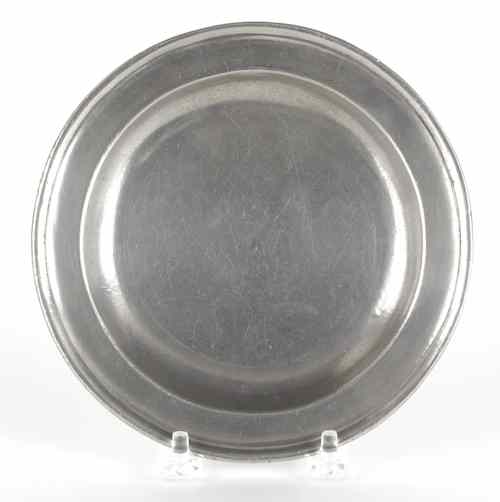 Appraisal: Philadelphia pewter plate ca bearing the touch of Robert Palethorp