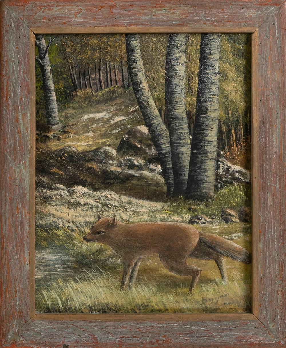 Appraisal: AMERICAN SCHOOL EARLY TH CENTURY A FOX IN THE WOODS