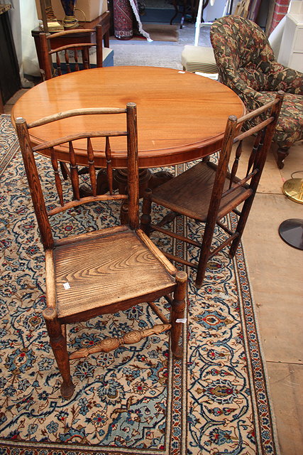 Appraisal: THREE TH CENTURY ASH SPINDLE BACK COUNTRY CHAIRS