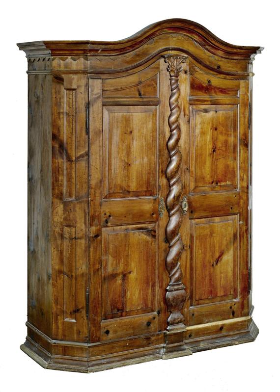 Appraisal: A CUPBOARD Louis XVI Tirol circa Brown stained Swiss stone