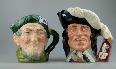 Appraisal: Royal Doulton large character jugs Auld Mac D and D'Artagnan