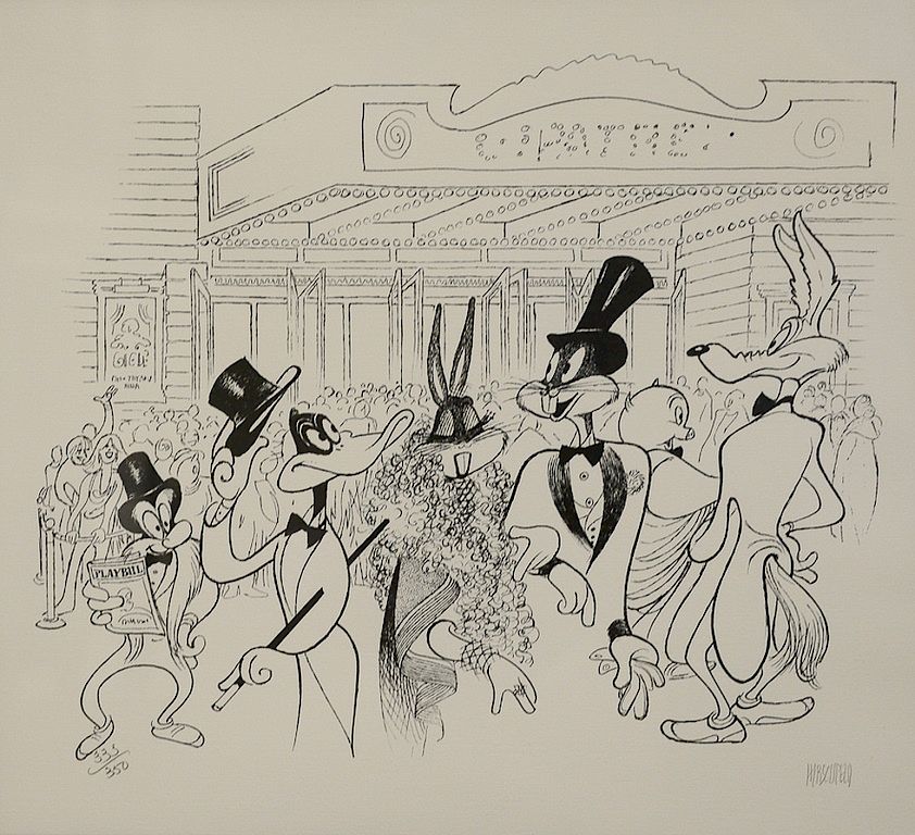 Appraisal: Al Hirschfeld lithograph Warner Brothers Opening Night pencil signed and