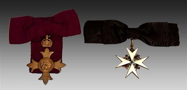 Appraisal: THE ORDER OF SAINT JOHN MEDAL with black ribbon and