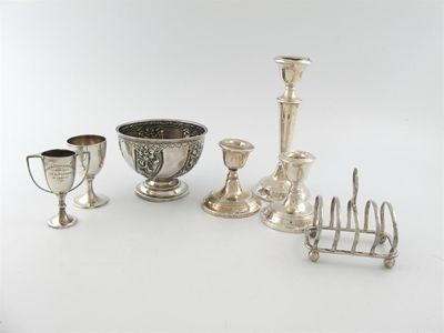 Appraisal: A mixed lot of silver items mixed maker's and dates