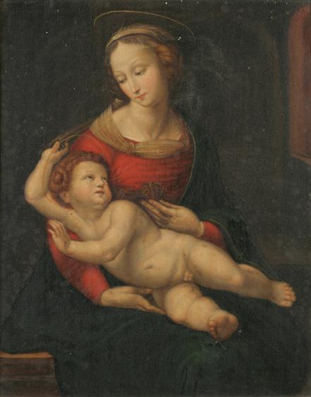 Appraisal: ITALIAN SCHOOL AFTER THE OLD MASTER The Madonna and Child