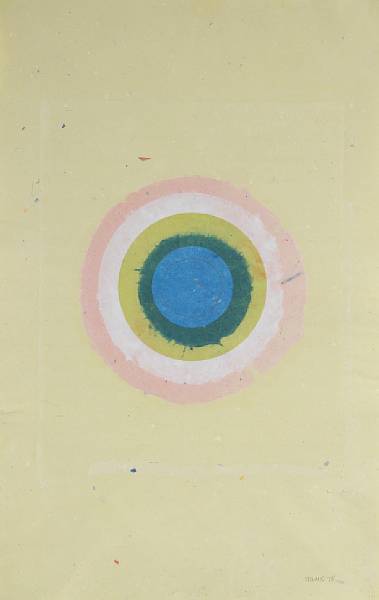 Appraisal: Kenneth Noland American born from Circle Series II Handmade Paper