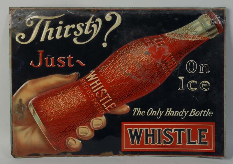 Appraisal: This Whistle sign has multiple bends rust areas and areas