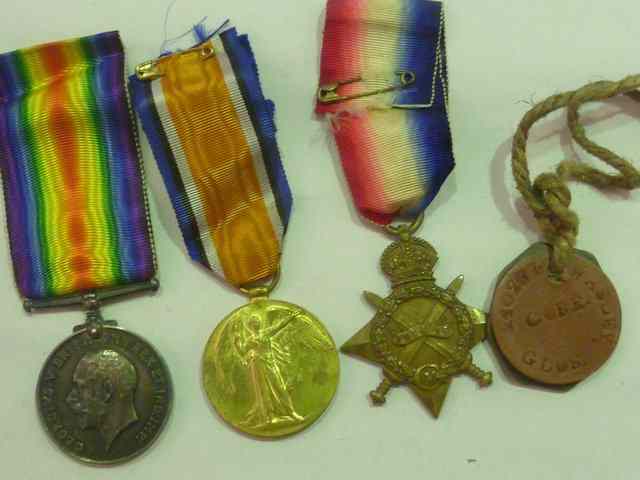 Appraisal: THREE WORLD WAR MEDALS a war medal a Victory medal