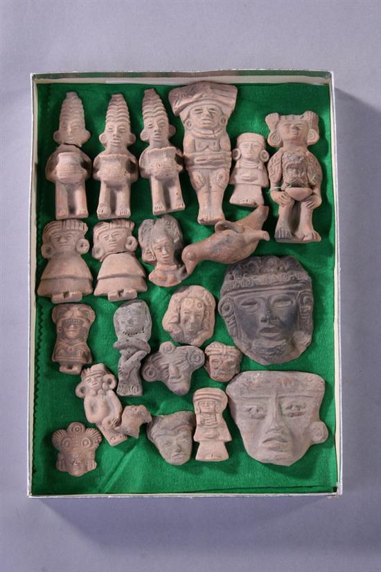 Appraisal: TWENTY-TWO PIECES PRE-COLUMBIAN POTTERY - Largest in high