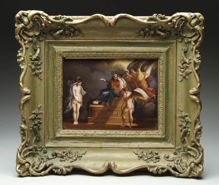 Appraisal: KPM PORCELAIN PLAQUE Gorgeous plaque depicts nude and slightly covered