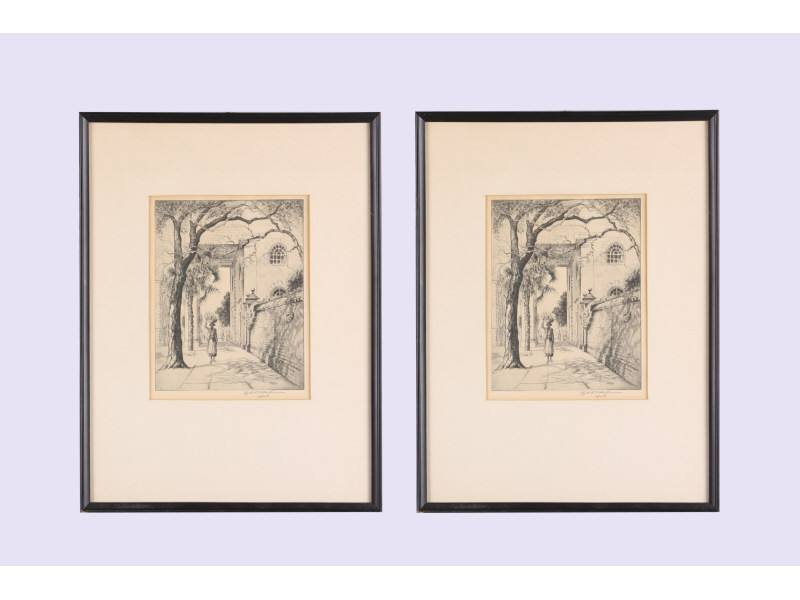 Appraisal: Elizabeth Verner SC - Two Lithographs both signed in pencil