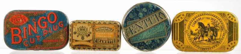 Appraisal: Lot of Flat Pocket Tobacco Tins Description Pre- lot includes