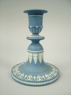 Appraisal: A Wedgwood jasperware candlestick late th century the light blue