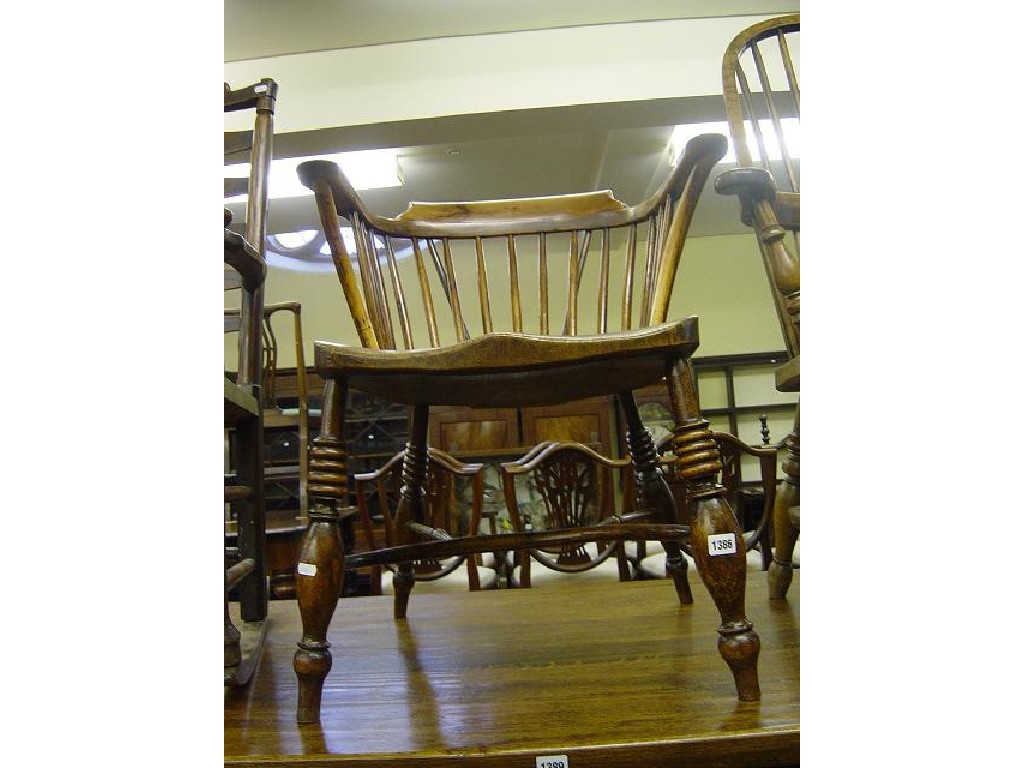 Appraisal: A th century Windsor stick back elbow chair principally in