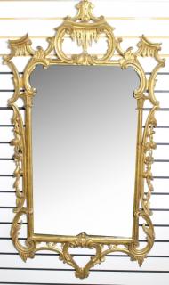 Appraisal: Carved Gilt Chippendale Style Mirror Carved Gilt Chippendale Style Mirror