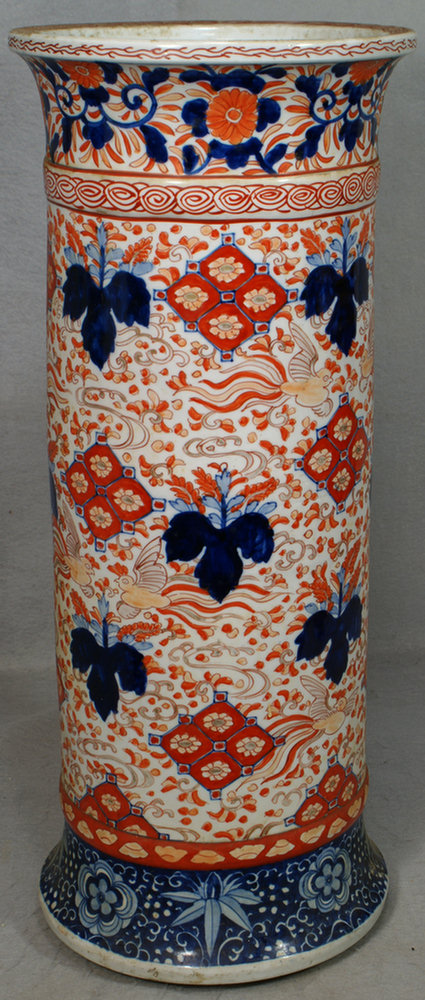 Appraisal: Chinese Imari umbrella stand h d no damage noted Estimate