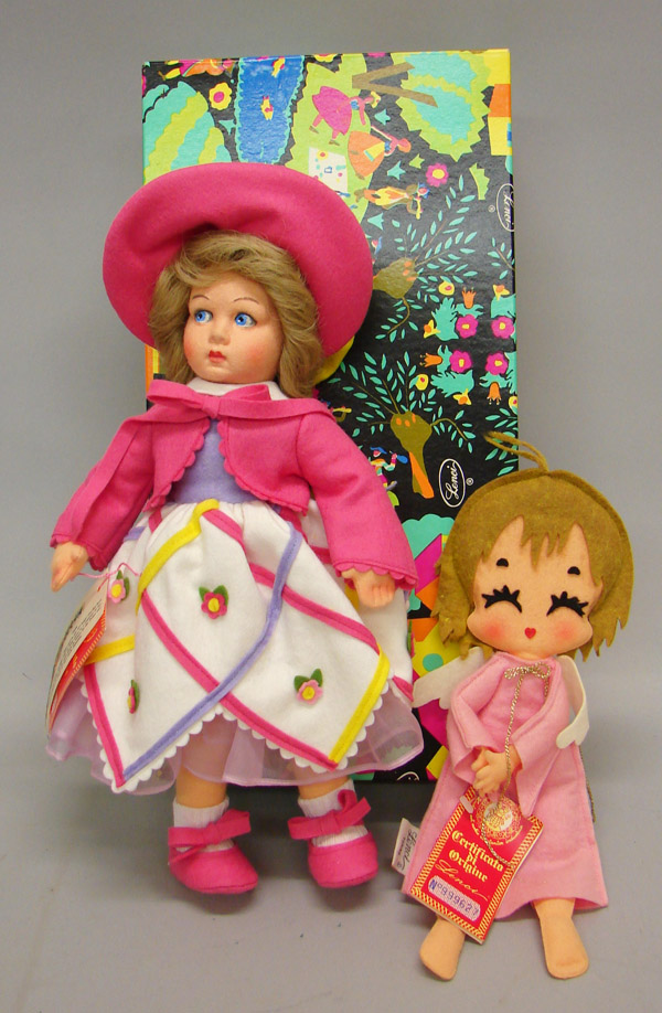 Appraisal: Pair of Lenci felt dolls MIB Diana BE This doll