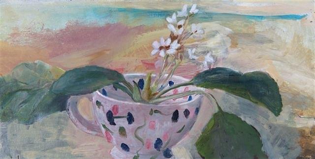 Appraisal: TESSA NEWCOMB British b 'Small flowers with large leaves' initialled