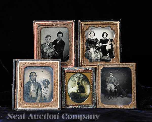 Appraisal: Cased Images a group of seven ambrotypes consisting of two