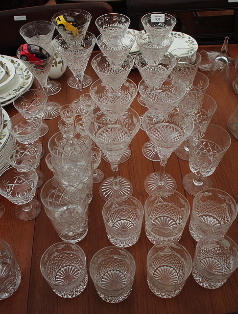 Appraisal: A COLLECTION OF VARIOUS WINE GLASSES water glasses etc