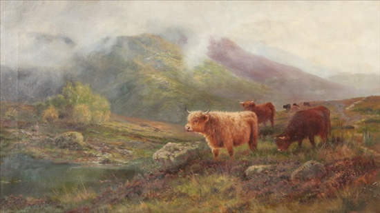 Appraisal: DANIEL SHERRIN English - IN THE SCOTTISH HIGHLANDS signed lower