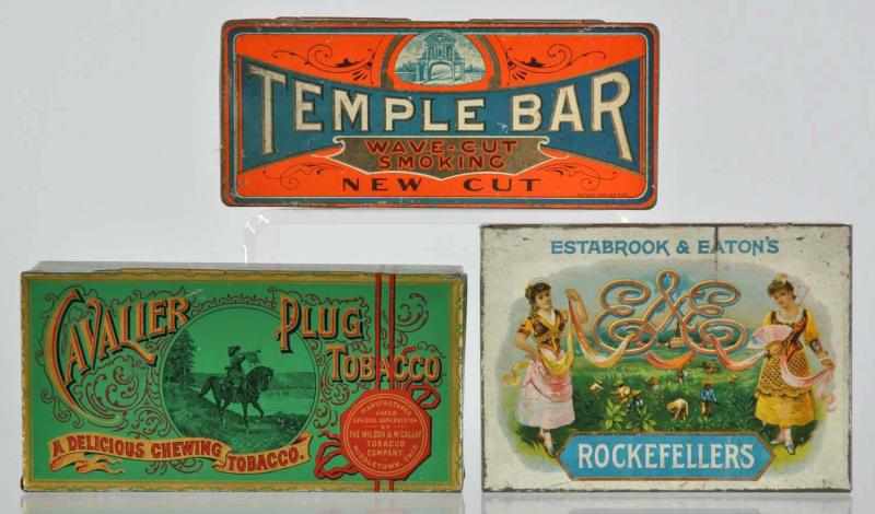 Appraisal: Lot of Tobacco Tins Description Includes Temple Bar Cavalier Plug