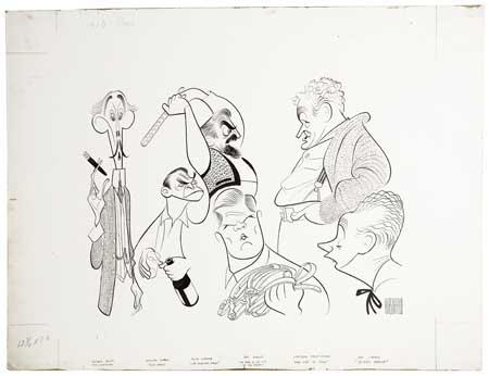 Appraisal: AL HIRSCHFELD Troubled Fathers on Broadway Pen and ink on