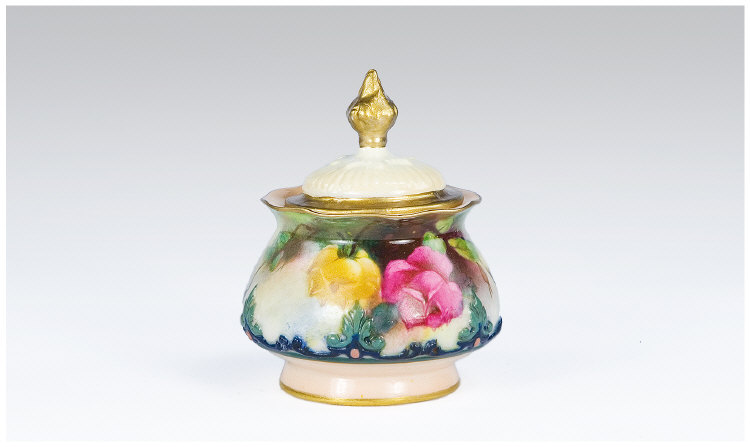 Appraisal: Royal Worcester Hadleys Preserve Pot And Associated Cover Hand Painted