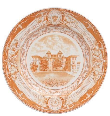 Appraisal: Wedgwood commemorative University of Texas plate burnt orange on a