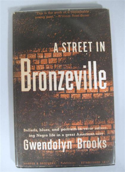 Appraisal: vol Brooks Gwendolyn A Street in Bronzeville New York Harper