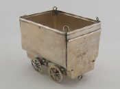 Appraisal: A Continental silver Belgian assay model open top railway wagon