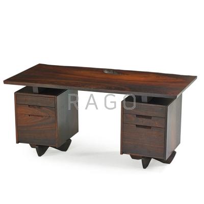 Appraisal: GEORGE NAKASHIMA Rosewood double pedestal desk Condition Report