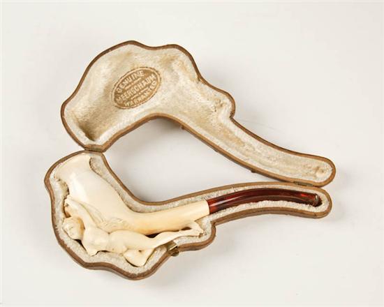 Appraisal: A Meerschaum Pipe having a nude lady figurehead to the