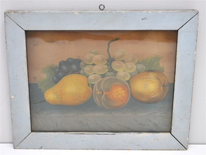 Appraisal: ANTIQUE CHROMOLITHOGRAPH STILL LIFE Antique c Still Life Fruit Chromolithograph