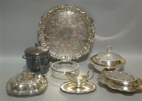 Appraisal: GROUP OF SILVER AND PLATE Including a Franklin Mint States