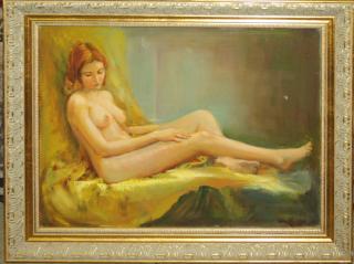 Appraisal: Joseph Mueller American - Reclining Nude o c x