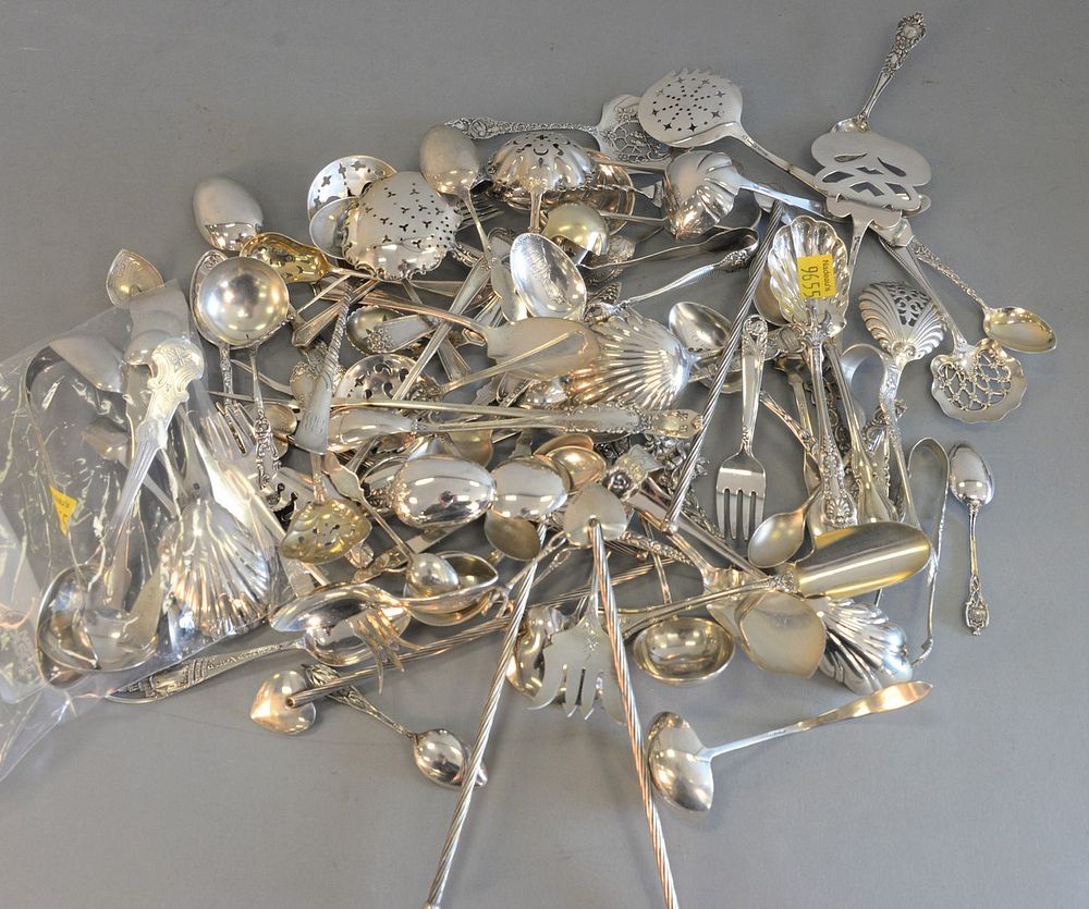 Appraisal: Sterling Silver Lot to include spoons strainer spoons ice tea