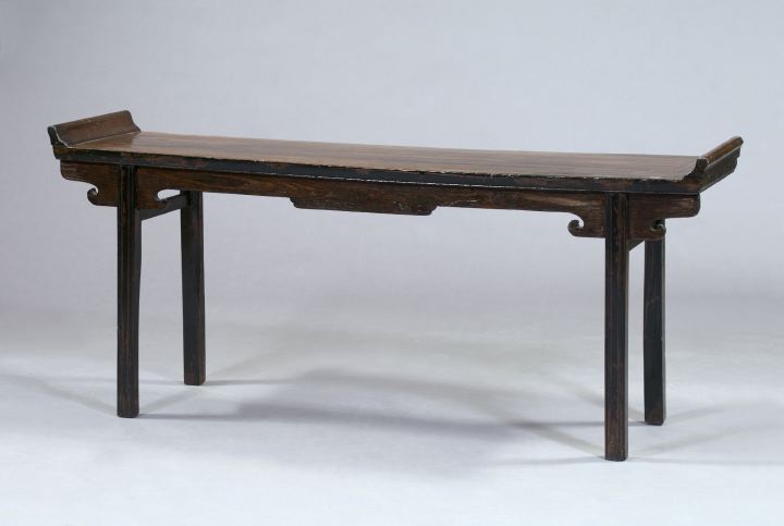 Appraisal: Early Asian Teakwood Altar Table mid- th century the thick