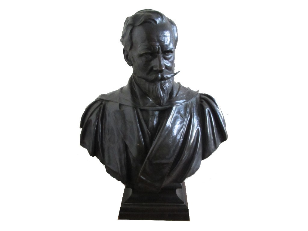 Appraisal: Walter Merrett a bronze portrait bust of an academic gentleman