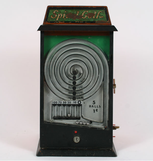 Appraisal: Coin operated Spiral Golf arcade game five balls for one