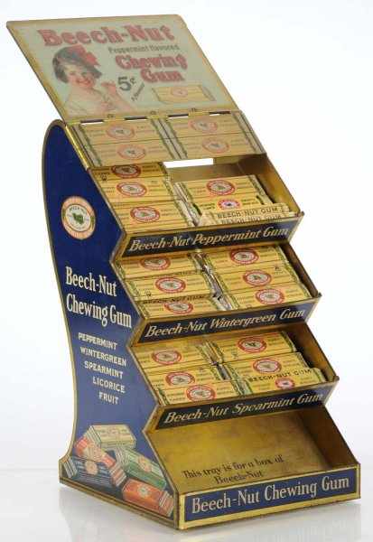 Appraisal: Beech-Nut Chewing Gum Display Description Beautiful -tier tin folding counter