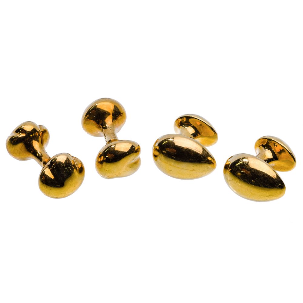 Appraisal: ELSA PERETTI FOR TIFFANY CO K YELLOW GOLD CUFFLINK SETS