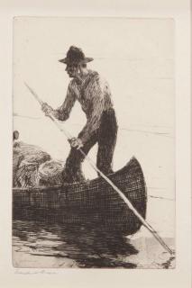 Appraisal: Frank W Benson Four Etchings and Two Drypoints in a