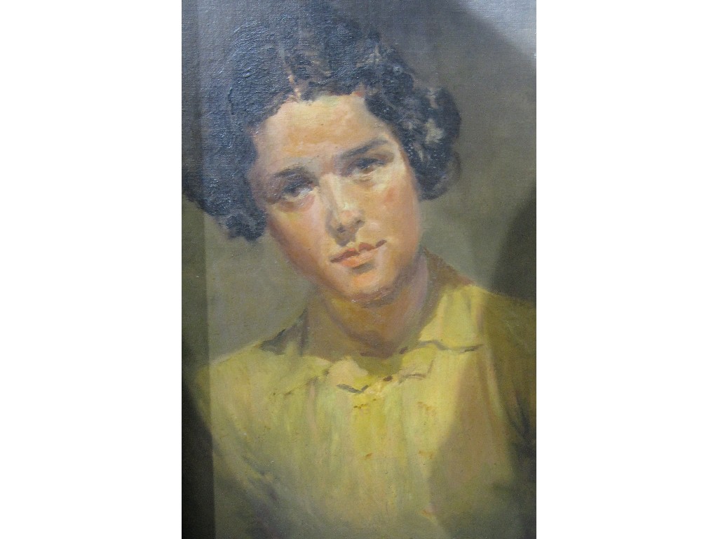 Appraisal: Early th century oil on canvas portrait of a woman