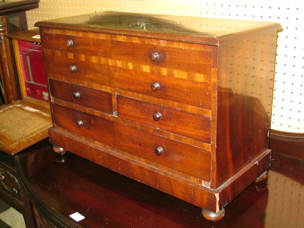 Appraisal: Miniature chest with lift top and four false drawers