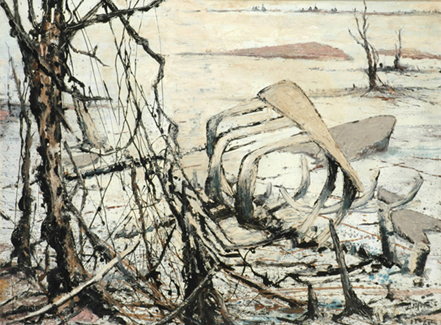 Appraisal: Clifton Pugh - On the Edge of the Salt Plains