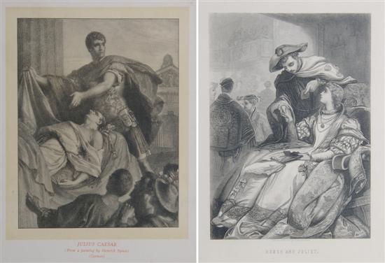 Appraisal: Five Prints Depicting Shakespearean Characters Largest x inches