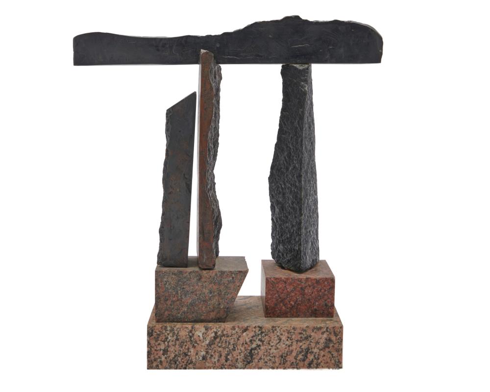 Appraisal: DIMITRI HADZI American - Propylaea bronze with granite base inscribed