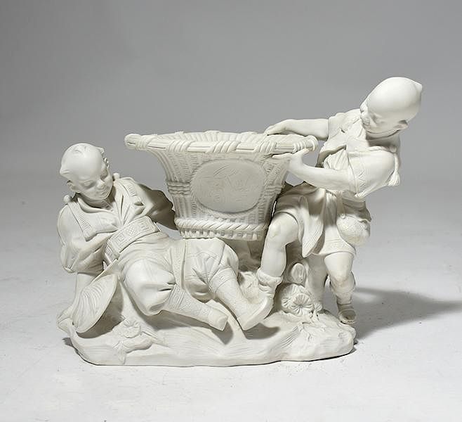 Appraisal: th C Parian Figural Group Sevres th C Parian figural