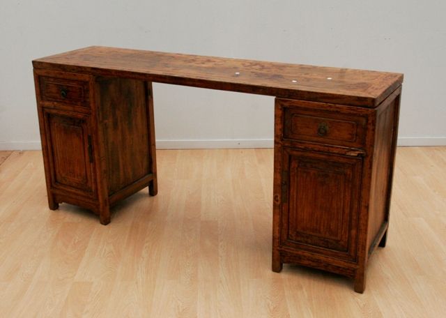 Appraisal: An early th century Chinese sideboard each tower containing a